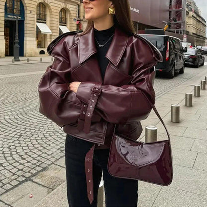 Lounisa Oversized Bikerjacke