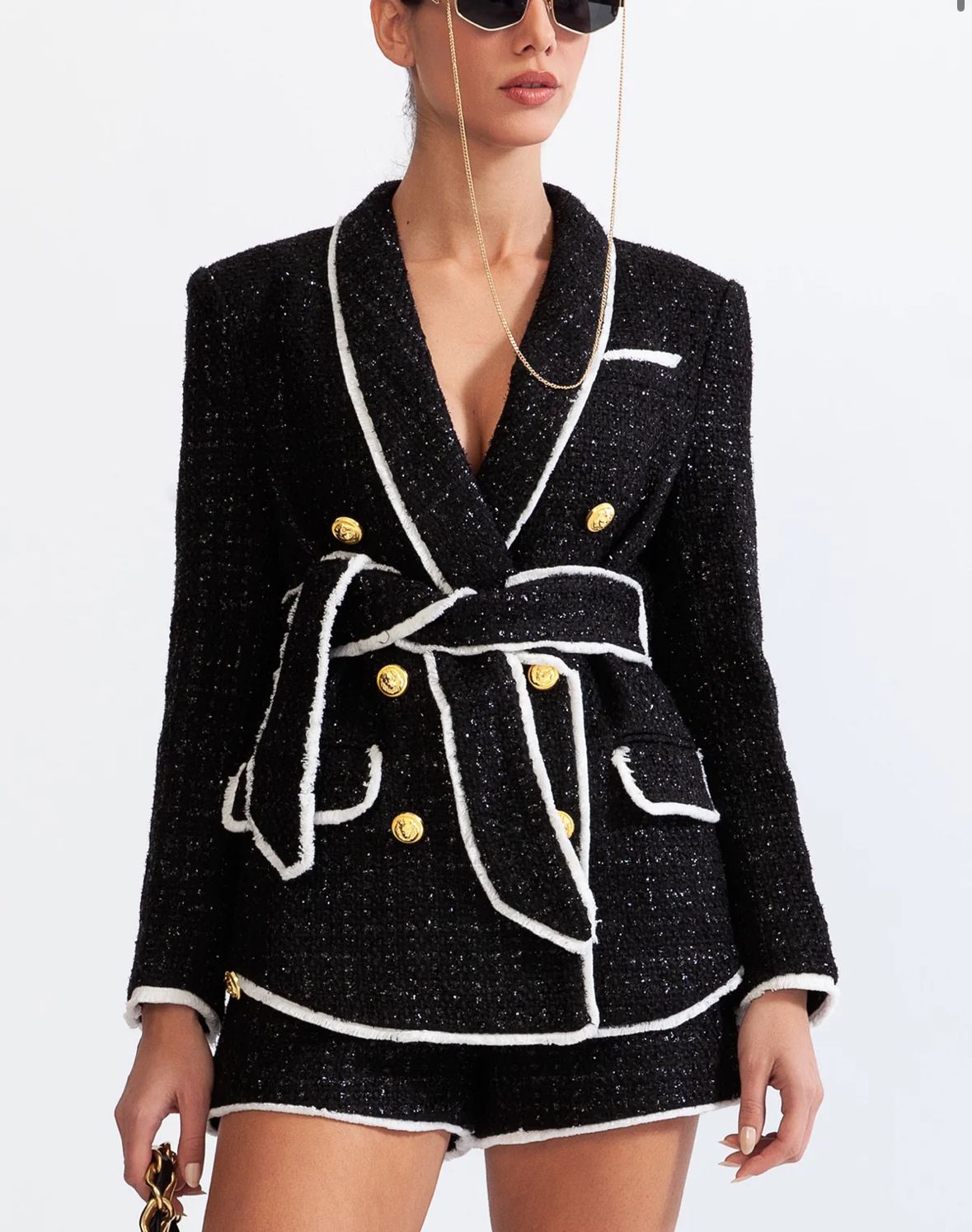 Lounisa Premium Blazer mit Gürtel